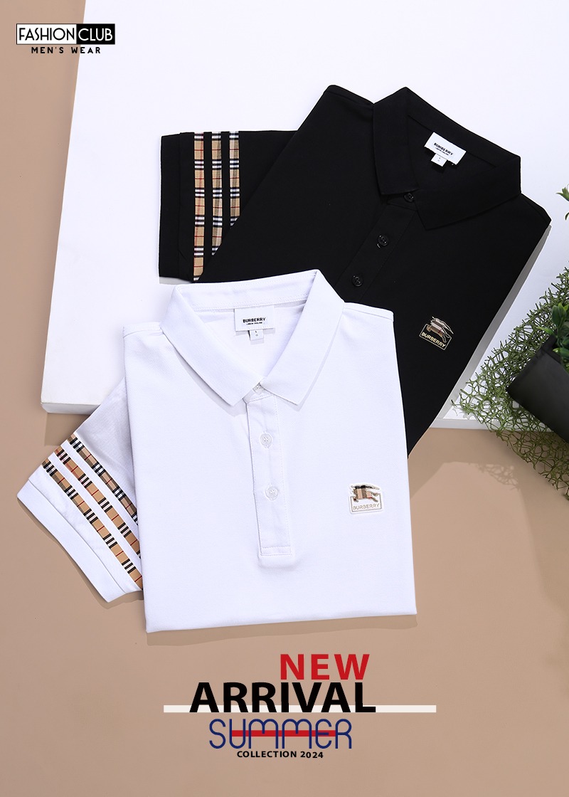 Burberry Polo Shirt Buttons Fashion Club