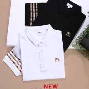 Burberry Polo Shirt Buttons printed