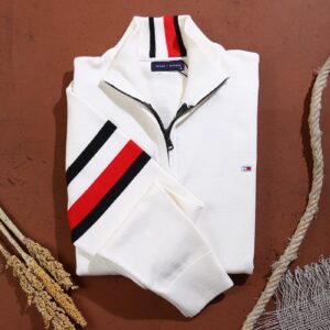 Tommy Hilfiger Knitwear quarter zip Tommy's flag
