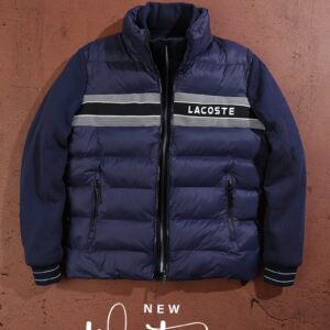 Lacoste Waterproof Jacket Navy- Melton Sleeves