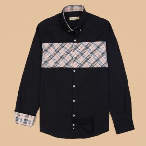 Burberry Cotton Oxford Shirt with Chest Cut Black