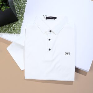 Emporio Armani Polo Shirt Logo Embossed - White