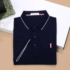 Moncler polo shirt Navy Embroidered Logo