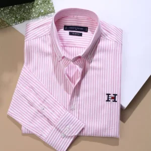 Tommy Hilfiger oxford striped shirt - Pink