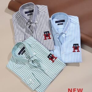 Tommy Hilfiger striped oxford  shirt Embroidered