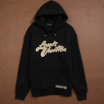 Louis Vuitton Embroidered Logo On The Chest Hoodie Black