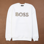 Boss Sweatshirt Round Neck With Embroidery On The Chest