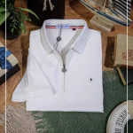 Moncler Polo Shirt With Quarter Zipper