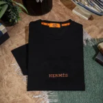 Hermes Embroidered Round Neck T-Shirt
