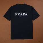 Prada Round T-Shirt With Embroidered Chest