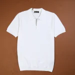 Loro piana - knit polo shirt quarter zip